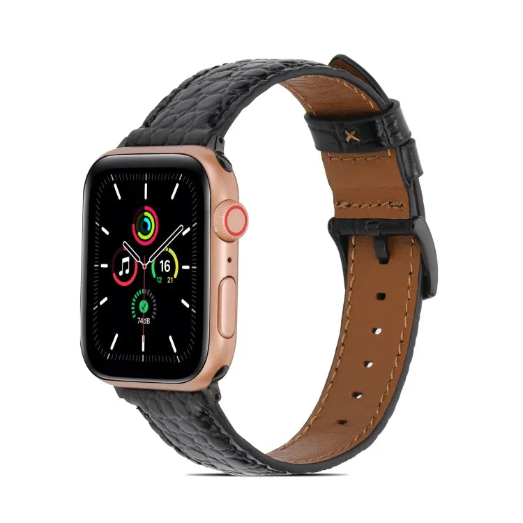 สายหนังลายจระเข้สำหรับ Apple Watch Series, 7 ขนาด 41 มม. / 6&SE&5&4 ขนาด 40 มม. / 3&2&1 ขนาด 38 มม., 7 ขนาด 45 มม. / 6&SE&5&4 ขนาด 44 มม. / 3&2&1 ขนาด 42 มม.