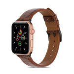 สายหนังลายจระเข้สำหรับ Apple Watch Series, 7 ขนาด 41 มม. / 6&SE&5&4 ขนาด 40 มม. / 3&2&1 ขนาด 38 มม., 7 ขนาด 45 มม. / 6&SE&5&4 ขนาด 44 มม. / 3&2&1 ขนาด 42 มม.