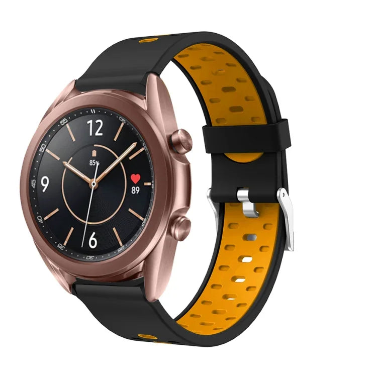 สายรัดนาฬิกาซิลิโคนรูสามแถว สำหรับ Samsung Galaxy Watch 3 45 มม.