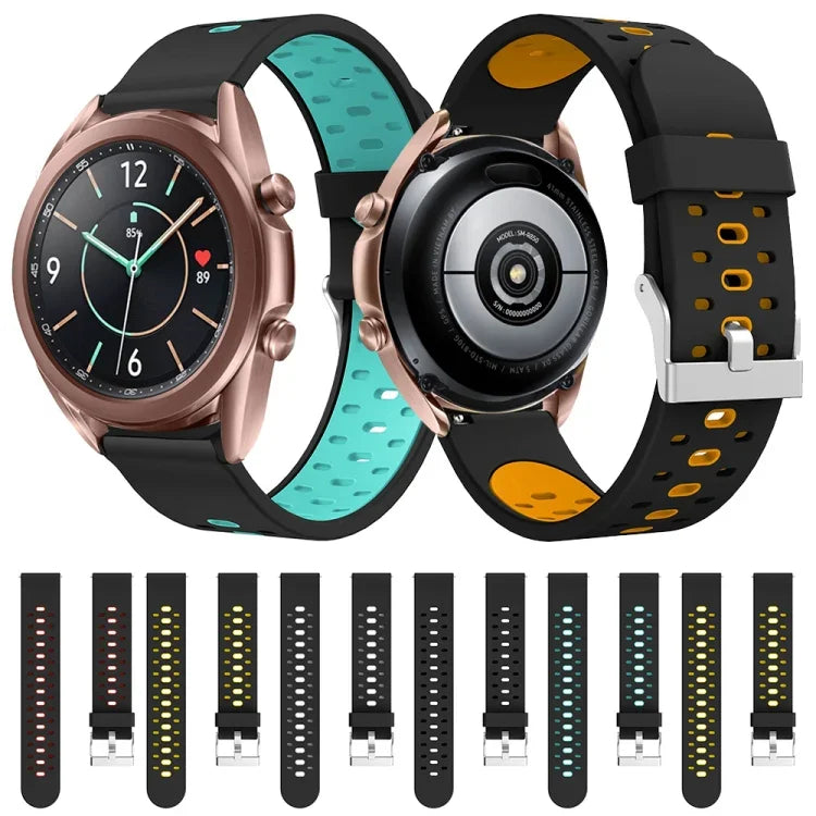 สายรัดนาฬิกาซิลิโคนรูสามแถว สำหรับ Samsung Galaxy Watch 3 45 มม.