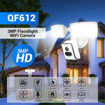 กล้อง IP WiFi ESCAM QF612 ความละเอียด 3MP พร้อมไฟสปอร์ตไลท์ รองรับมองเห็นในที่มืด และตรวจจับ PIR, QF612