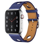 สายหนัง PU หัวเข็มขัดสีเงิน สำหรับ Apple Watch Series, 7 41mm / 6&SE&5&4 40mm / 3&2&1 38mm, 7 45mm / 6&SE&5&4 44mm / 3&2&1 42mm