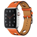 สายหนัง PU หัวเข็มขัดสีเงิน สำหรับ Apple Watch Series, 7 41mm / 6&SE&5&4 40mm / 3&2&1 38mm, 7 45mm / 6&SE&5&4 44mm / 3&2&1 42mm