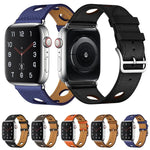 สายหนัง PU หัวเข็มขัดสีเงิน สำหรับ Apple Watch Series, 7 41mm / 6&SE&5&4 40mm / 3&2&1 38mm, 7 45mm / 6&SE&5&4 44mm / 3&2&1 42mm