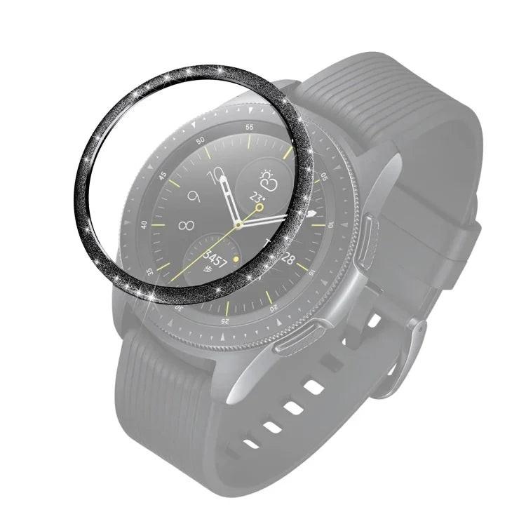 แหวนขอบสแตนเลสสตีลผงกลิตเตอร์ สำหรับ Samsung Galaxy Watch 42 มม.