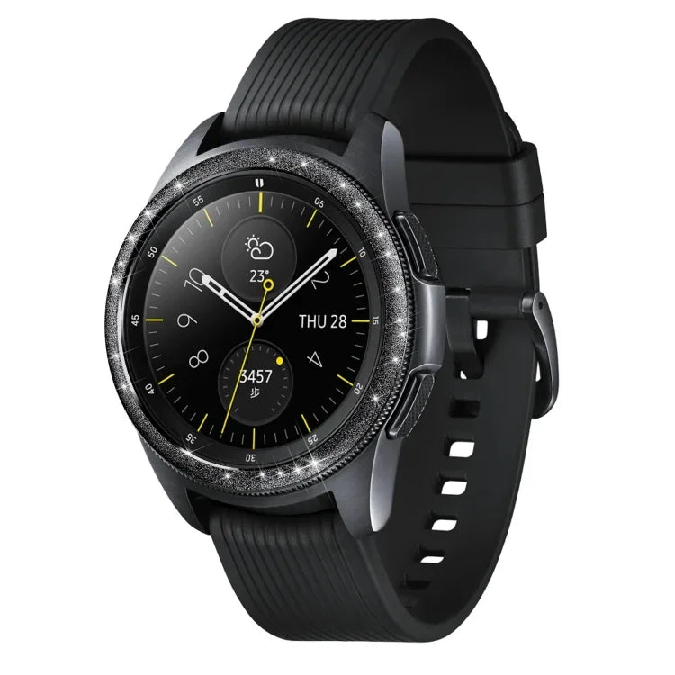 แหวนขอบสแตนเลสสตีลผงกลิตเตอร์ สำหรับ Samsung Galaxy Watch 42 มม.