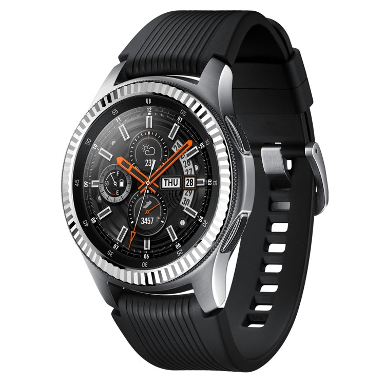 แหวนขอบสแตนเลสสตีลลายดอกไม้ สำหรับ Samsung Galaxy Watch 46 มม.