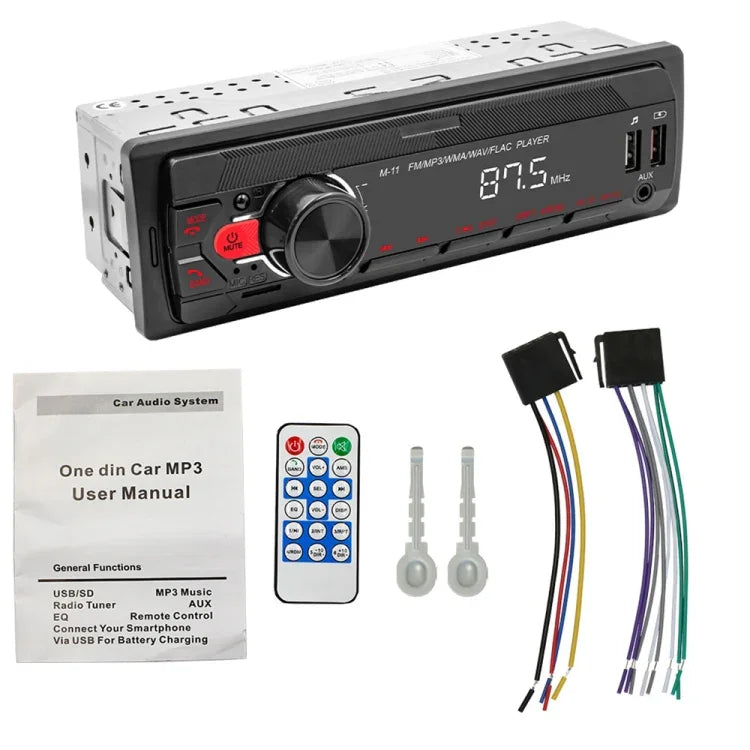 เครื่องเล่น MP3 บลูทูธในรถยนต์ M11 รองรับการเชื่อมต่อโทรศัพท์มือถือ / FM / การ์ด TF, M11