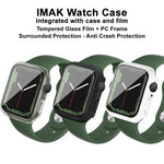 เคส PC imak พร้อมฟิล์มกระจกนิรภัย สำหรับ Apple Watch Series 9 / 8 / 7 41mm, สำหรับ Apple Watch Series 9 / 8 / 7 45mm