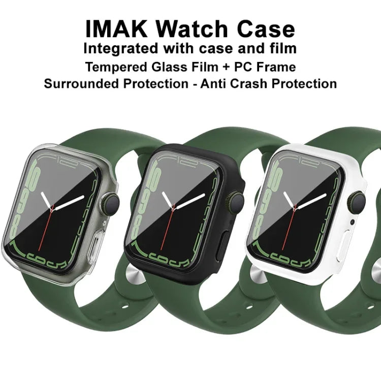 เคส PC imak พร้อมฟิล์มกระจกนิรภัย สำหรับ Apple Watch Series 9 / 8 / 7 41mm, สำหรับ Apple Watch Series 9 / 8 / 7 45mm