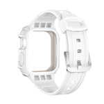 Two-color Armor Integrated Watchband For Apple Watch Series, 7 41mm / 6&SE&5&4 40mm, 7 45mm / 6&SE&5&4 44mm