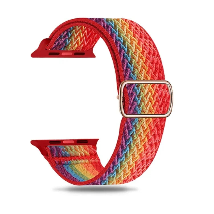 สายไนลอนลาย W สำหรับ Apple Watch Series, 7 41mm / 6&SE&5&4 40mm / 3&2&1 38mm, 7 45mm / 6&SE&5&4 44mm / 3&2&1 42mm