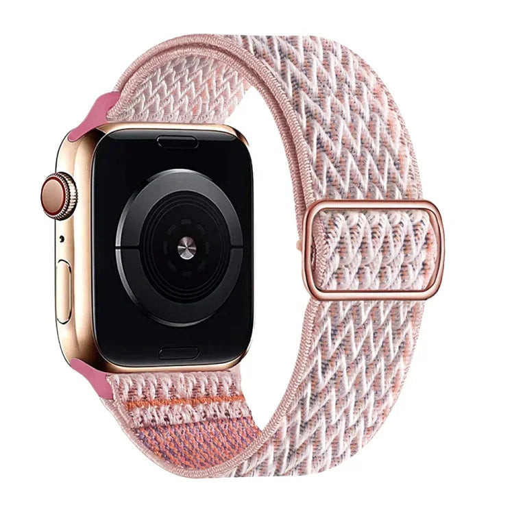 สายไนลอนลาย W สำหรับ Apple Watch Series, 7 41mm / 6&SE&5&4 40mm / 3&2&1 38mm, 7 45mm / 6&SE&5&4 44mm / 3&2&1 42mm