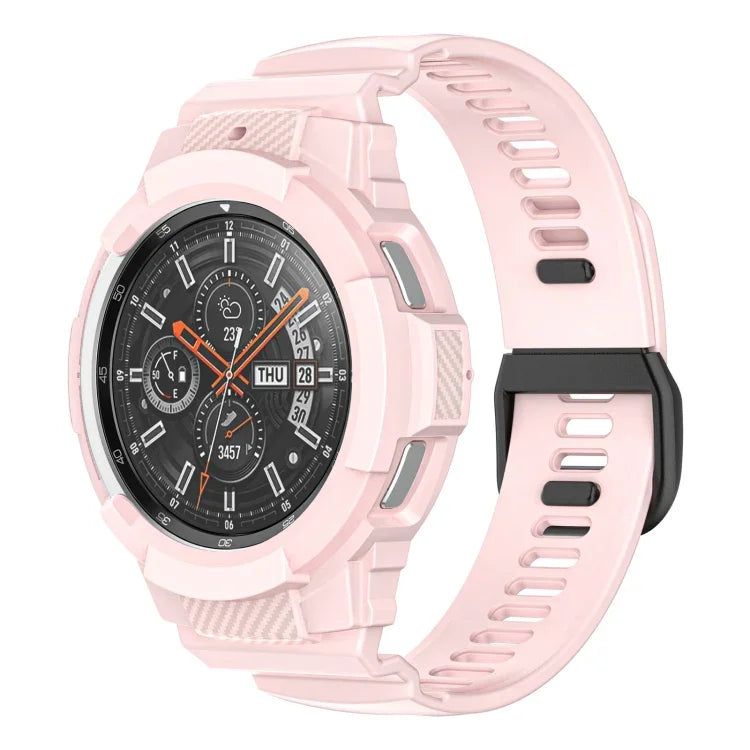 สายรัดนาฬิกาซิลิโคนสปอร์ตคาร์บอนไฟเบอร์แบบบูรณาการ สำหรับ Samsung Galaxy Watch4 Classic 42 มม.