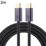 สายข้อมูลถัก USB 2.0 USB-C / Type-C ตัวผู้ถึงตัวผู้ 140W, 1 ม., 1.5 ม., 2 ม.