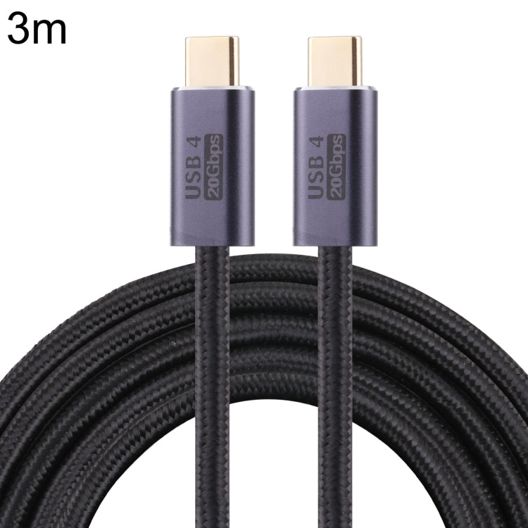 สายข้อมูลถัก USB 4 USB-C / Type-C ตัวผู้ถึงตัวผู้ 20Gbps, 0.5 ม., 1 ม., 1.5 ม., 2 ม., 3 ม.