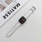 สายหนังแท้หัวเข็มขัดวงรี สำหรับ Apple Watch Series, 7 41mm / 6&SE&5&4 40mm / 3&2&1 38mm, 7 45mm / 6&SE&5&4 44mm / 3&2&1 42mm