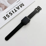 สายหนังแท้หัวเข็มขัดวงรี สำหรับ Apple Watch Series, 7 41mm / 6&SE&5&4 40mm / 3&2&1 38mm, 7 45mm / 6&SE&5&4 44mm / 3&2&1 42mm