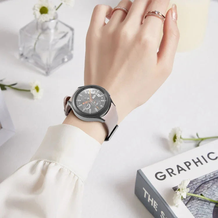 สายรัดนาฬิกาหนังแท้ สำหรับ Samsung Galaxy Watch4 40 มม. / 44 มม.