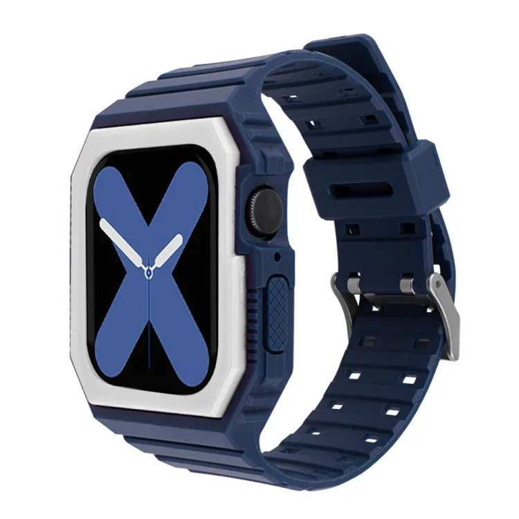 สายรัดข้อมือแบบบูรณาการสองสี สำหรับ Apple Watch Series, 7 41mm / 6&SE&5&4 40mm / 3&2&1 38mm, 7 45mm / 6&SE&5&4 44mm / 3&2&1 42mm