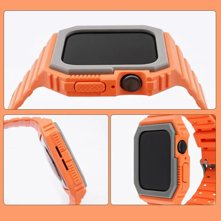 สายรัดข้อมือแบบบูรณาการสองสี สำหรับ Apple Watch Series, 7 41mm / 6&SE&5&4 40mm / 3&2&1 38mm, 7 45mm / 6&SE&5&4 44mm / 3&2&1 42mm
