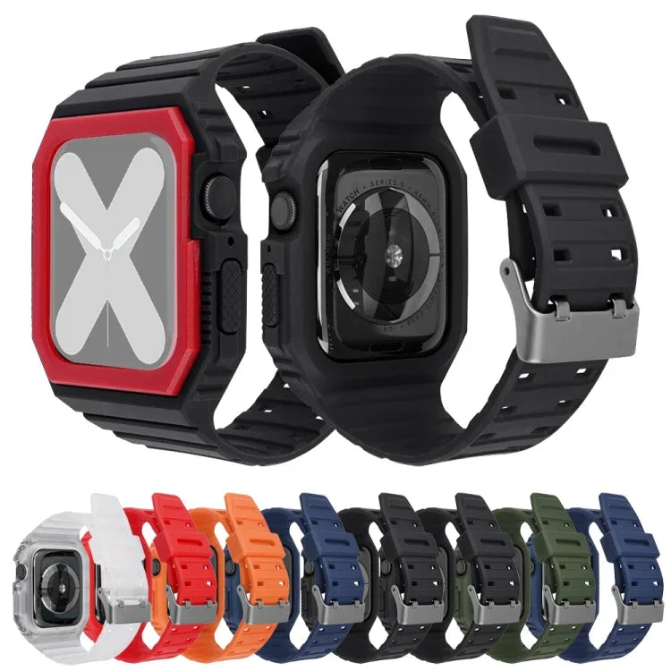 สายรัดข้อมือแบบบูรณาการสองสี สำหรับ Apple Watch Series, 7 41mm / 6&SE&5&4 40mm / 3&2&1 38mm, 7 45mm / 6&SE&5&4 44mm / 3&2&1 42mm