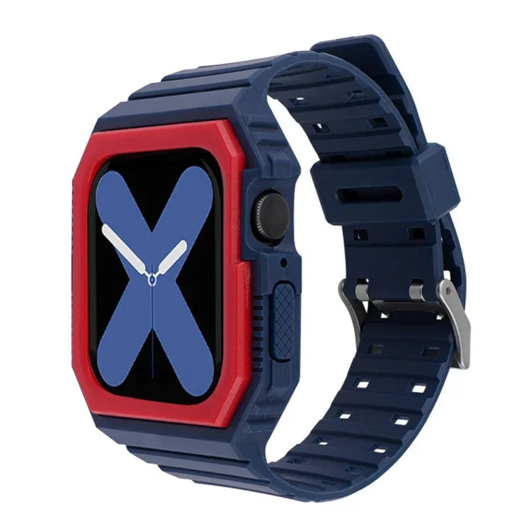 สายรัดข้อมือแบบบูรณาการสองสี สำหรับ Apple Watch Series, 7 41mm / 6&SE&5&4 40mm / 3&2&1 38mm, 7 45mm / 6&SE&5&4 44mm / 3&2&1 42mm