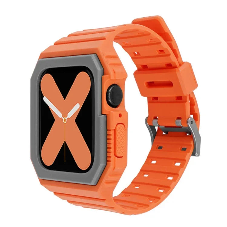 สายรัดข้อมือแบบบูรณาการสองสี สำหรับ Apple Watch Series, 7 41mm / 6&SE&5&4 40mm / 3&2&1 38mm, 7 45mm / 6&SE&5&4 44mm / 3&2&1 42mm
