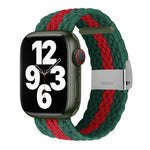 สายรัดข้อมือถักลายแนวตั้ง สำหรับ Apple Watch Series, 7 41mm / 6&SE&5&4 40mm / 3&2&1 38mm, 7 45mm / 6&SE&5&4 44mm / 3&2&1 42mm