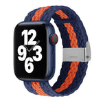 สายรัดข้อมือถักลายแนวตั้ง สำหรับ Apple Watch Series, 7 41mm / 6&SE&5&4 40mm / 3&2&1 38mm, 7 45mm / 6&SE&5&4 44mm / 3&2&1 42mm