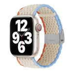 สายรัดข้อมือถักลายแนวตั้ง สำหรับ Apple Watch Series, 7 41mm / 6&SE&5&4 40mm / 3&2&1 38mm, 7 45mm / 6&SE&5&4 44mm / 3&2&1 42mm