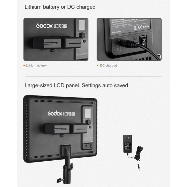 Godox LEDP260C ไฟวิดีโอ LED สำหรับถ่ายทำ, LEDP260C