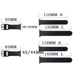 สายซิลิโคน ขนาด: 118mm สำหรับ Apple Watch Series 7 45mm / 6&SE&5&4 44mm / 3&2&1 42mm, ขนาดใหญ่