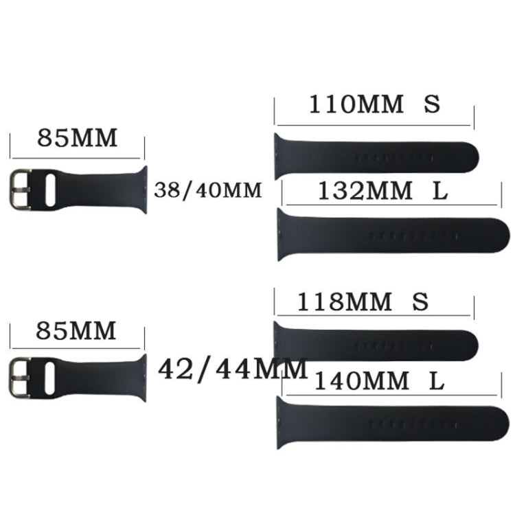 สายซิลิโคน ขนาด: 118mm สำหรับ Apple Watch Series 7 45mm / 6&SE&5&4 44mm / 3&2&1 42mm, ขนาดใหญ่