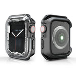 Transparent Two-color Armor Case, For Apple Watch Series 9 / 8 / 7 45mm, For Apple Watch Series 9 / 8 / 7 41mm, For Apple Watch Series 6 & SE & 5 & 4 44mm, For Apple Watch Series 6 & SE & 5 & 4 40mm