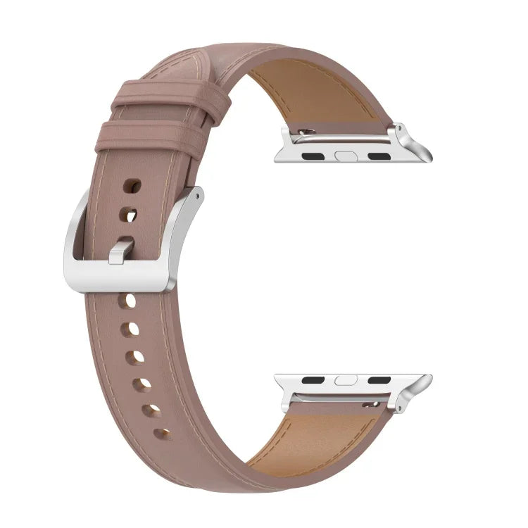 สายหนังแท้ ขนาด: ขนาดเล็ก สำหรับ Apple Watch Series 7 41mm / 6&SE&5&4 40mm / 3&2&1 38mm, ขนาด: ขนาดเล็ก สำหรับ Apple Watch Series 8&7 41mm / SE 2&6&SE&5&4 40mm / 3&2&1 38mm