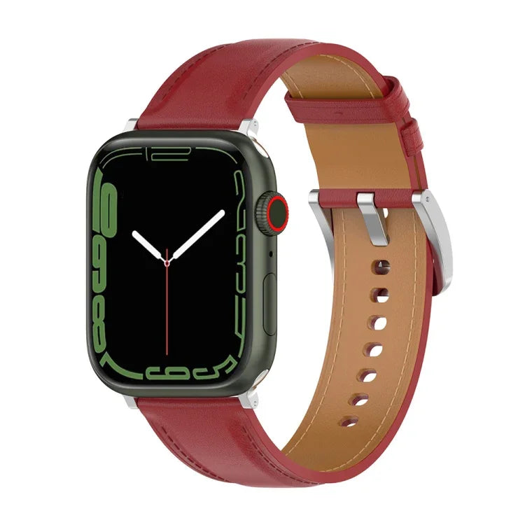 สายหนังแท้ ขนาด: ขนาดเล็ก สำหรับ Apple Watch Series 7 41mm / 6&SE&5&4 40mm / 3&2&1 38mm, ขนาด: ขนาดเล็ก สำหรับ Apple Watch Series 8&7 41mm / SE 2&6&SE&5&4 40mm / 3&2&1 38mm