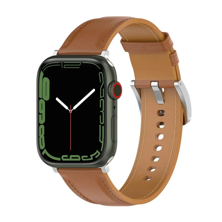สายหนังแท้ ขนาด: ขนาดเล็ก สำหรับ Apple Watch Series 7 41mm / 6&SE&5&4 40mm / 3&2&1 38mm, ขนาด: ขนาดเล็ก สำหรับ Apple Watch Series 8&7 41mm / SE 2&6&SE&5&4 40mm / 3&2&1 38mm