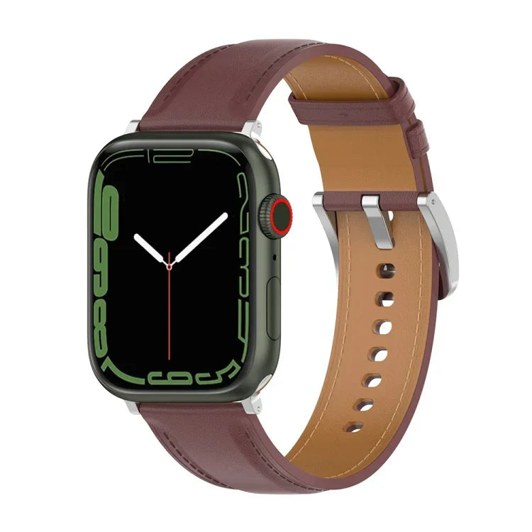 สายหนังแท้ ขนาด: ขนาดเล็ก สำหรับ Apple Watch Series 7 41mm / 6&SE&5&4 40mm / 3&2&1 38mm, ขนาด: ขนาดเล็ก สำหรับ Apple Watch Series 8&7 41mm / SE 2&6&SE&5&4 40mm / 3&2&1 38mm