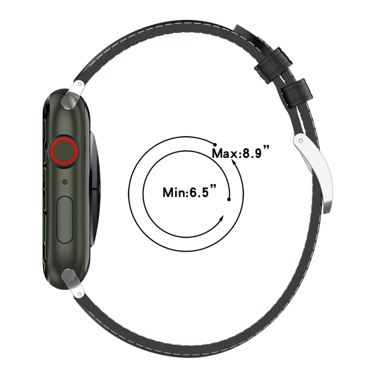 สายหนังแท้ ขนาด: ขนาดฟรี สำหรับ Apple Watch Series 7 45mm / 6&SE&5&4 44mm / 3&2&1 42mm, ขนาด: ขนาดฟรี สำหรับ Apple Watch Ultra 49mm / Series 8&7 45mm / SE 2&6&SE&5&4 44mm / 3&2&1 42mm