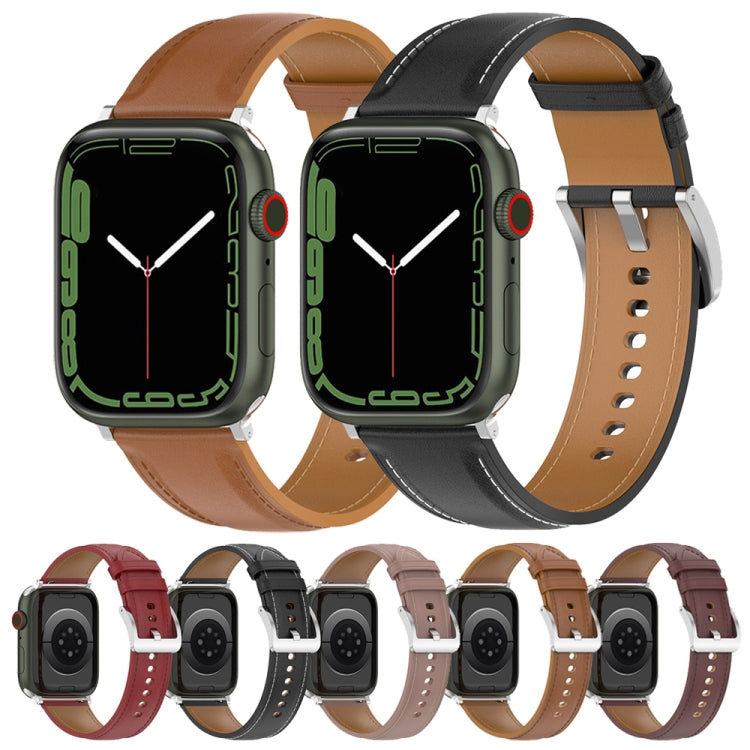 สายหนังแท้ ขนาด: ขนาดฟรี สำหรับ Apple Watch Series 7 45mm / 6&SE&5&4 44mm / 3&2&1 42mm, ขนาด: ขนาดฟรี สำหรับ Apple Watch Ultra 49mm / Series 8&7 45mm / SE 2&6&SE&5&4 44mm / 3&2&1 42mm