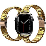 สายสแตนเลสสตีลชุบ สำหรับ Apple Watch Series, 7 41mm / 6&SE&5&4 40mm / 3&2&1 38mm, 7 45mm / 6&SE&5&4 44mm / 3&2&1 42mm