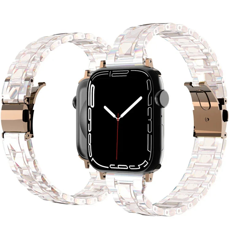 สายสแตนเลสสตีลชุบ สำหรับ Apple Watch Series, 7 41mm / 6&SE&5&4 40mm / 3&2&1 38mm, 7 45mm / 6&SE&5&4 44mm / 3&2&1 42mm