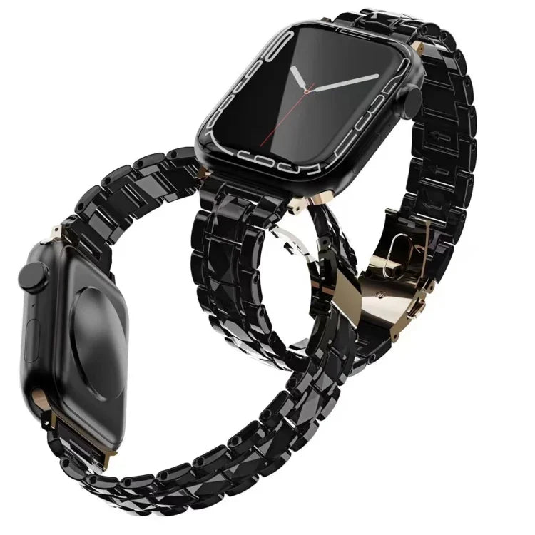 สายสแตนเลสสตีลชุบ สำหรับ Apple Watch Series, 7 41mm / 6&SE&5&4 40mm / 3&2&1 38mm, 7 45mm / 6&SE&5&4 44mm / 3&2&1 42mm