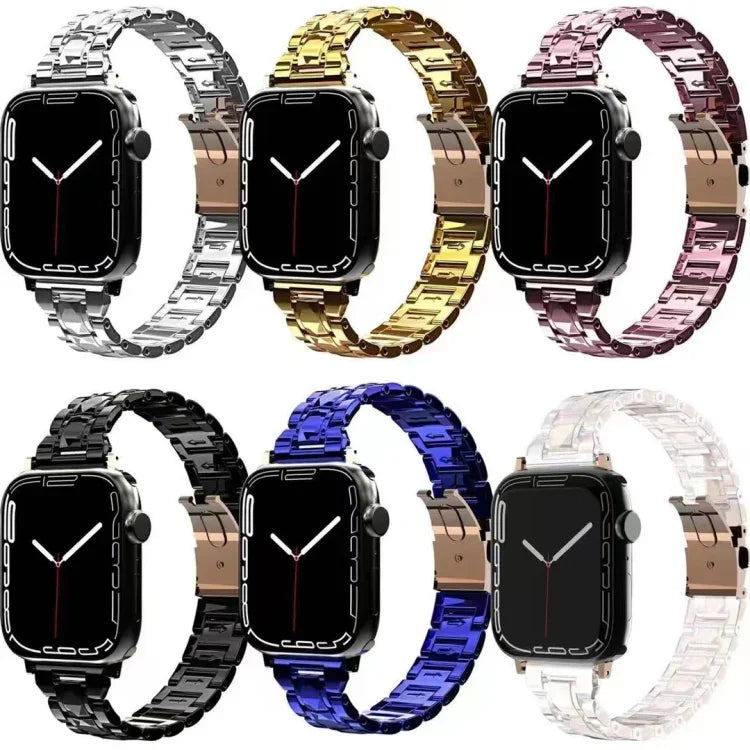 สายสแตนเลสสตีลชุบ สำหรับ Apple Watch Series, 7 41mm / 6&SE&5&4 40mm / 3&2&1 38mm, 7 45mm / 6&SE&5&4 44mm / 3&2&1 42mm