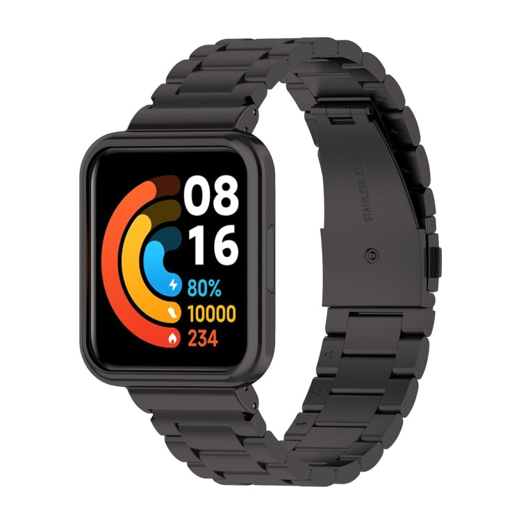 Three-bead Steel Watch Band for Xiaomi Redmi Watch 2 Lite International Version, For Xiaomi Redmi Watch 2 Lite International Version