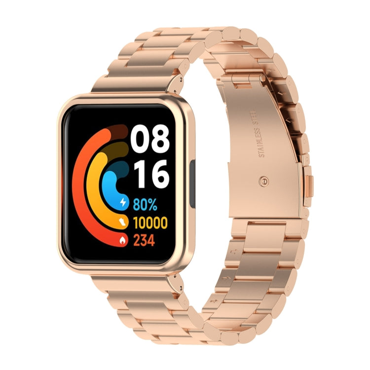 Three-bead Steel Watch Band for Xiaomi Redmi Watch 2 Lite International Version, For Xiaomi Redmi Watch 2 Lite International Version