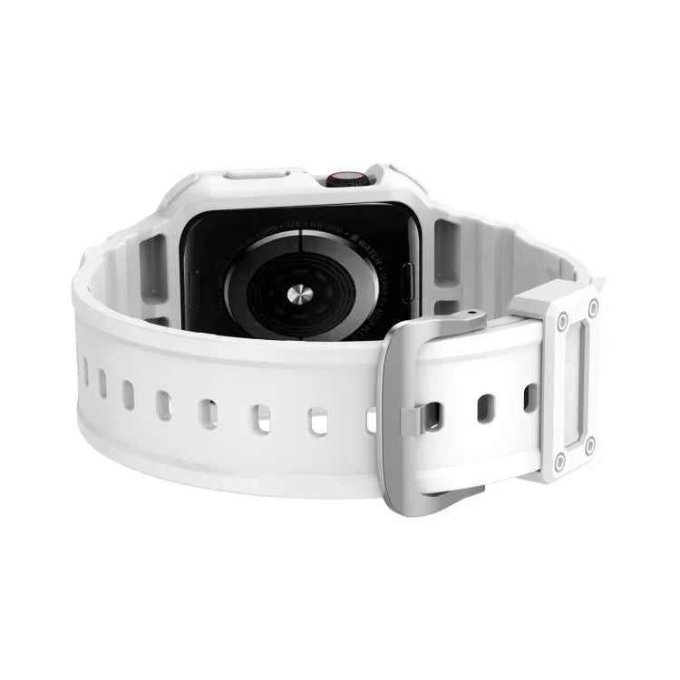 สายรัดข้อมือแบบบูรณาการสีพื้นกันน้ำสามชั้น สำหรับ Apple Watch Series, 7 41mm / 6&SE&5&4 40mm / 3&2&1 38mm, 7 45mm / 6&SE&5&4 44mm / 3&2&1 42mm
