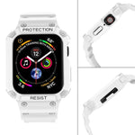 สายรัดข้อมือแบบบูรณาการสีพื้นกันน้ำสามชั้น สำหรับ Apple Watch Series, 7 41mm / 6&SE&5&4 40mm / 3&2&1 38mm, 7 45mm / 6&SE&5&4 44mm / 3&2&1 42mm