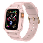 สายรัดข้อมือแบบบูรณาการสีพื้นกันน้ำสามชั้น สำหรับ Apple Watch Series, 7 41mm / 6&SE&5&4 40mm / 3&2&1 38mm, 7 45mm / 6&SE&5&4 44mm / 3&2&1 42mm
